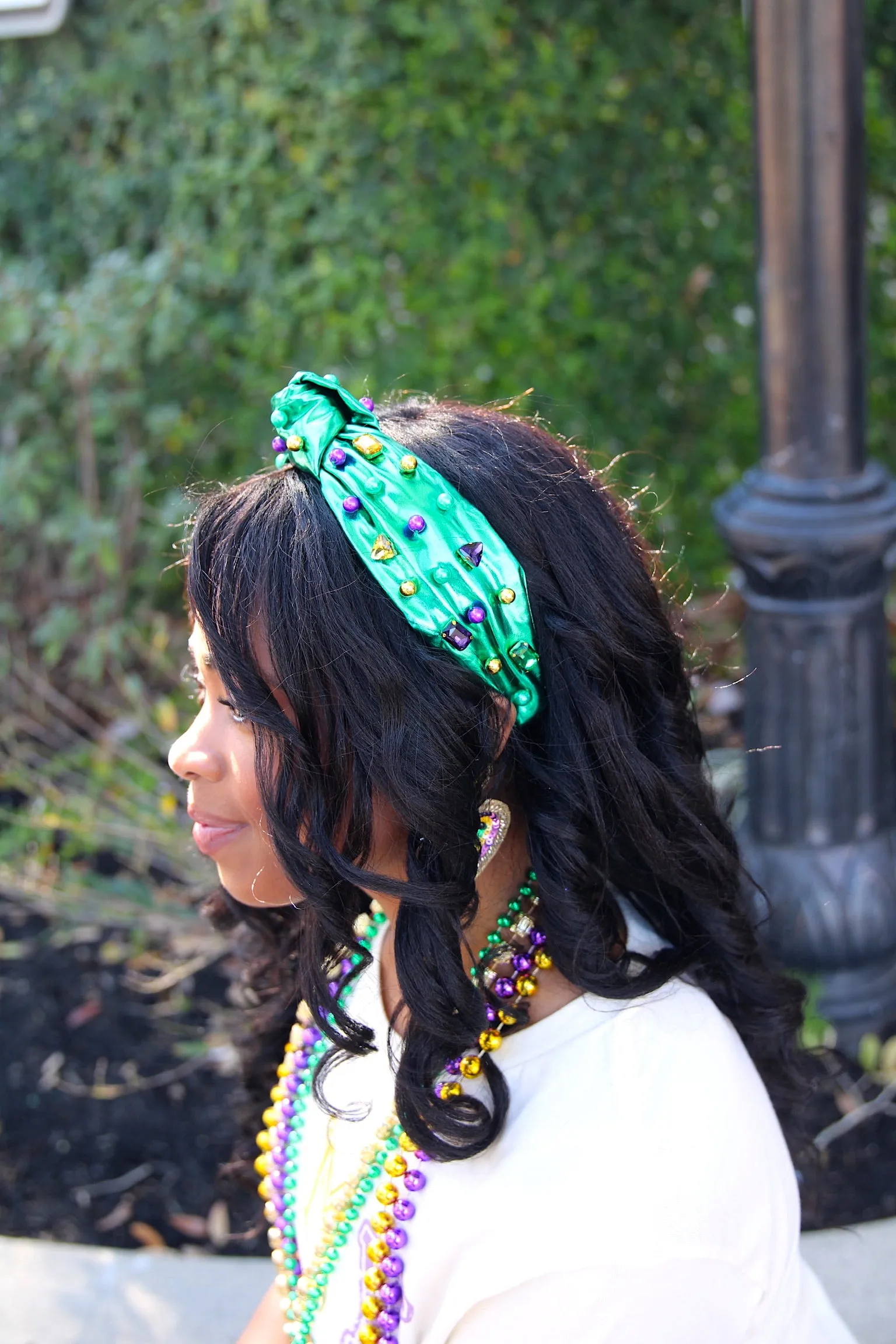 Metallic Mardi Gras Headband sold by Bella Rose boutique product image thumbnail 3