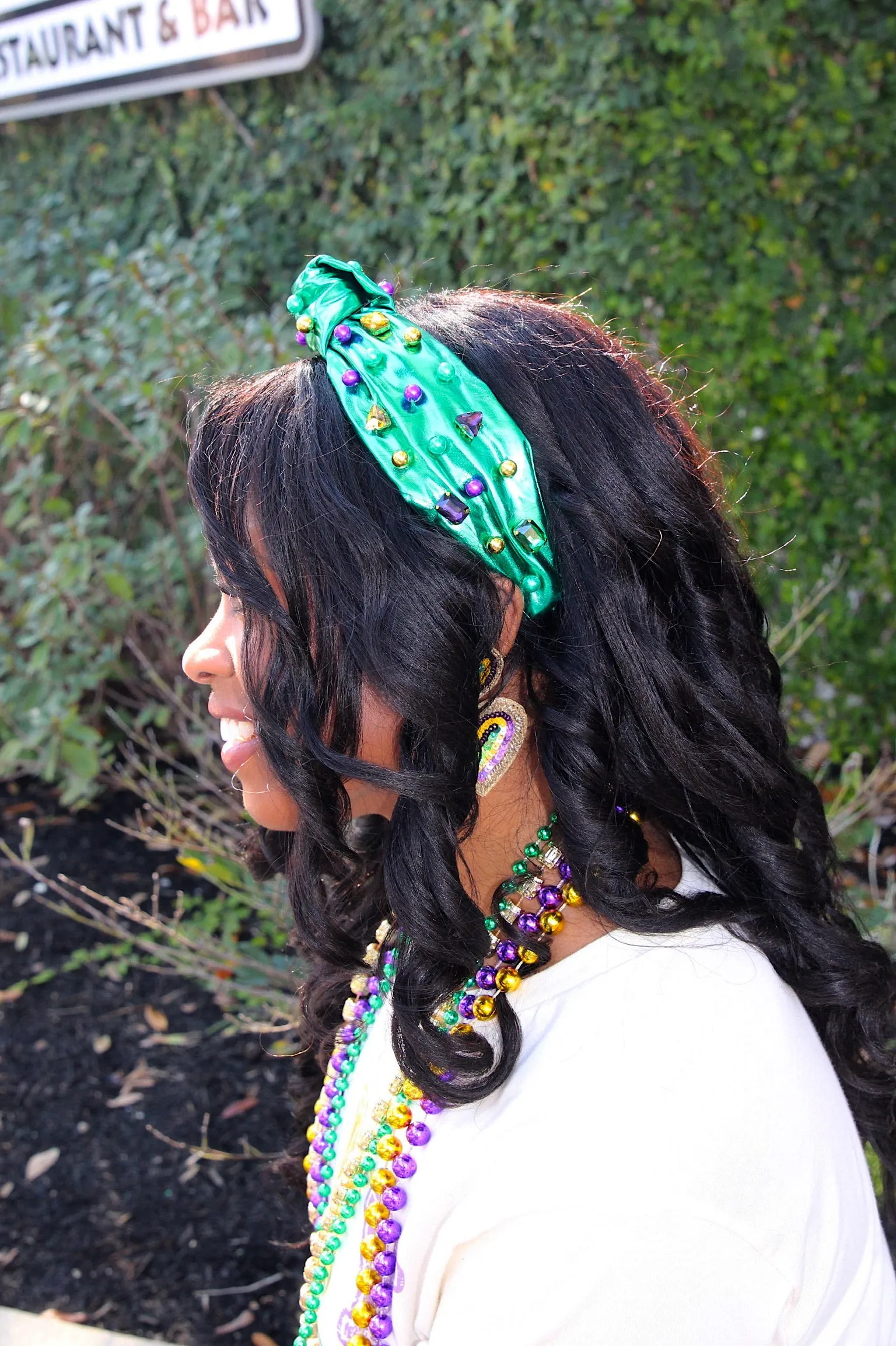 Metallic Mardi Gras Headband sold by Bella Rose boutique product image thumbnail 2