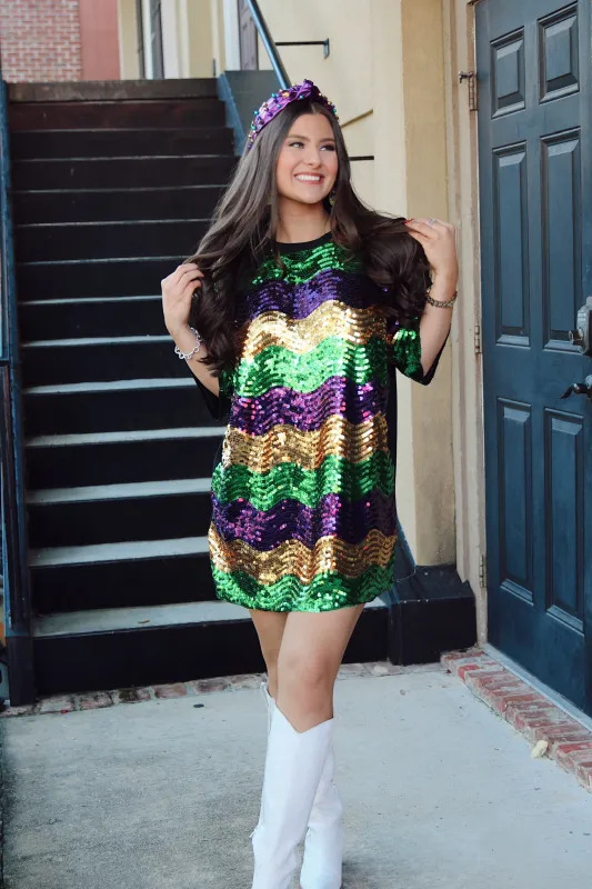 Leave A Little Sparkle Wherever You Go Sequin T-Shirt Dress sold by Bella Rose boutique