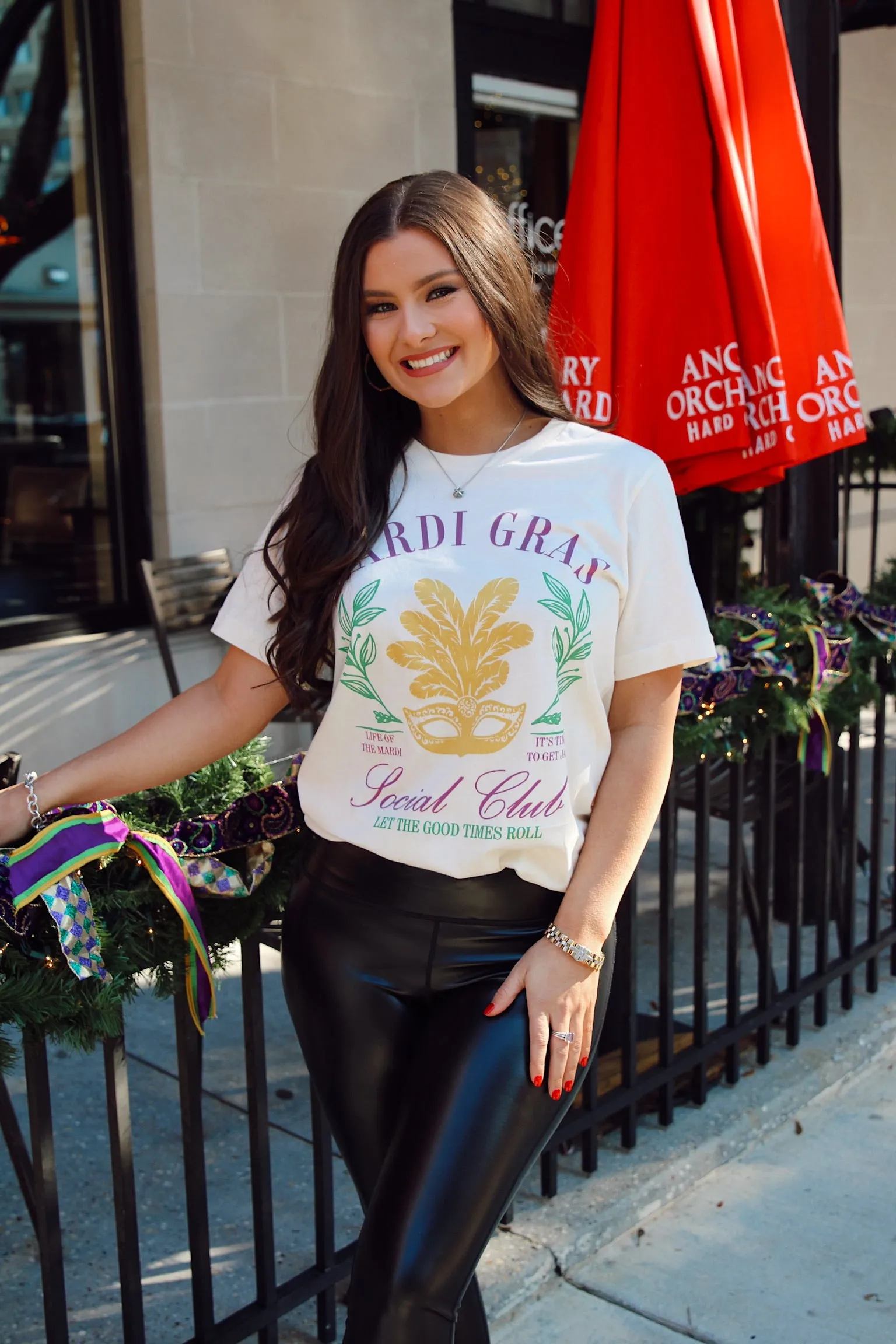 Mardi Gras Social Club Graphic Tee sold by Bella Rose boutique