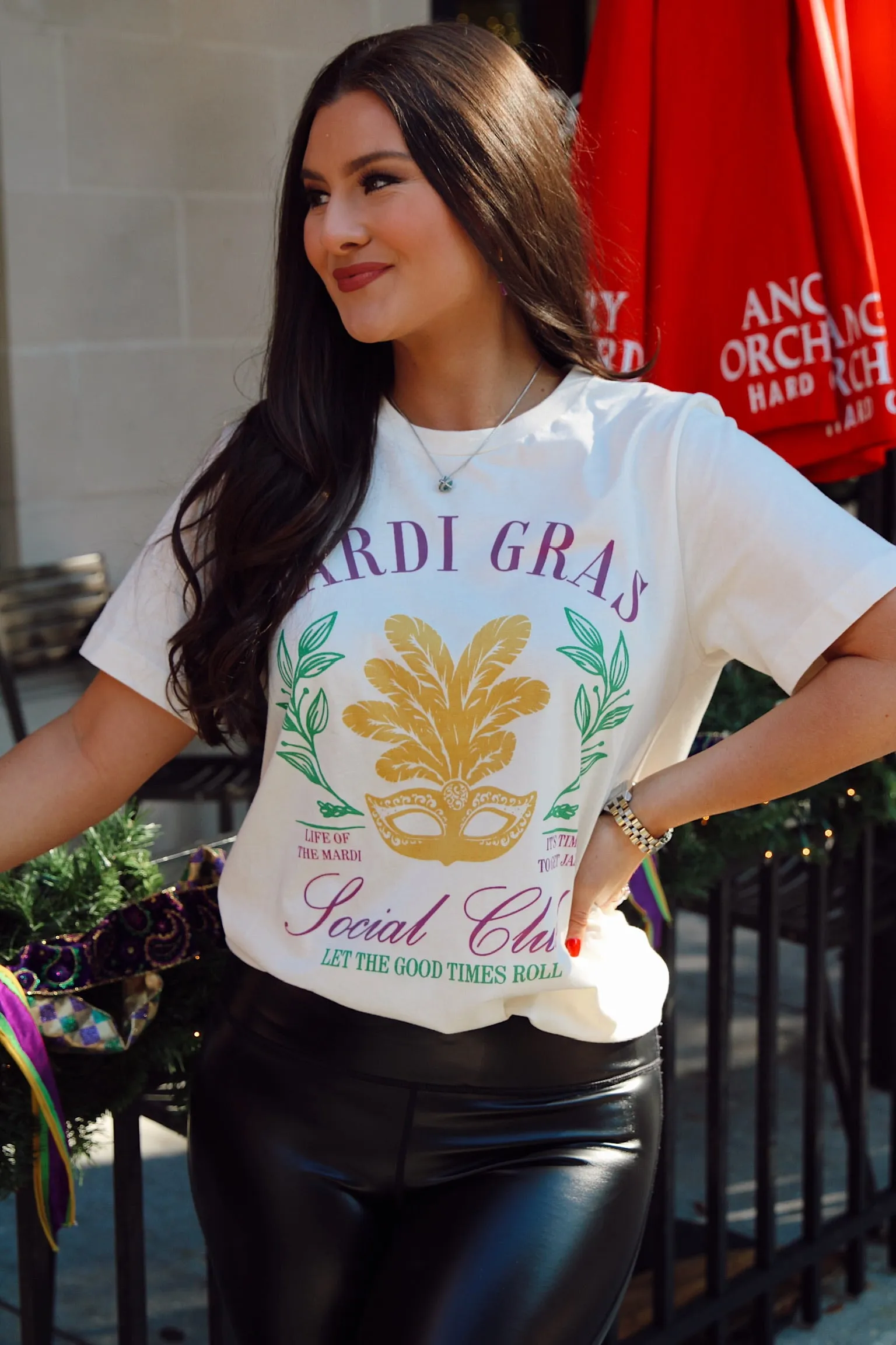 Mardi Gras Social Club Graphic Tee sold by Bella Rose boutique product image thumbnail 2