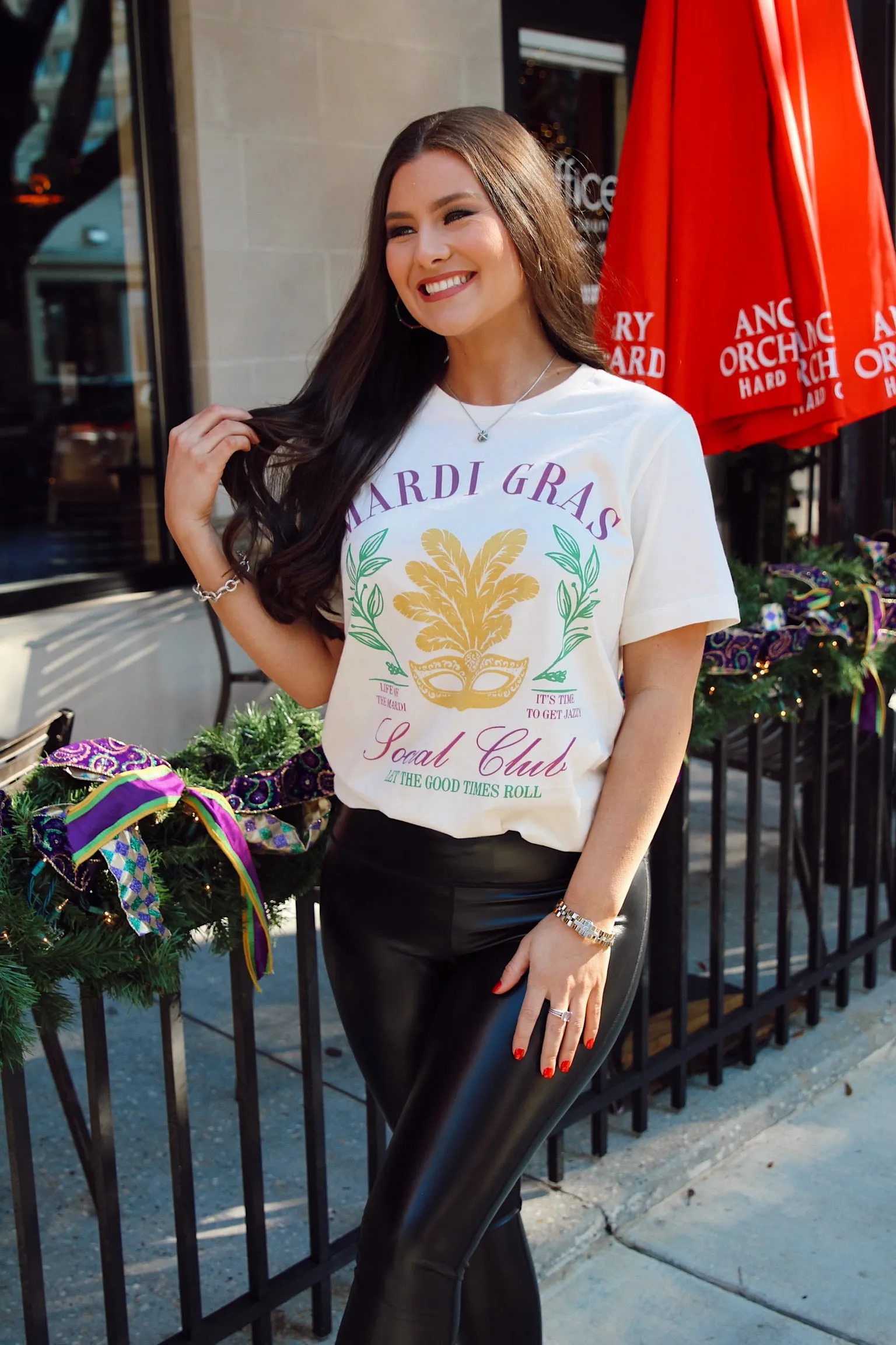 Mardi Gras Social Club Graphic Tee sold by Bella Rose boutique product image thumbnail 4
