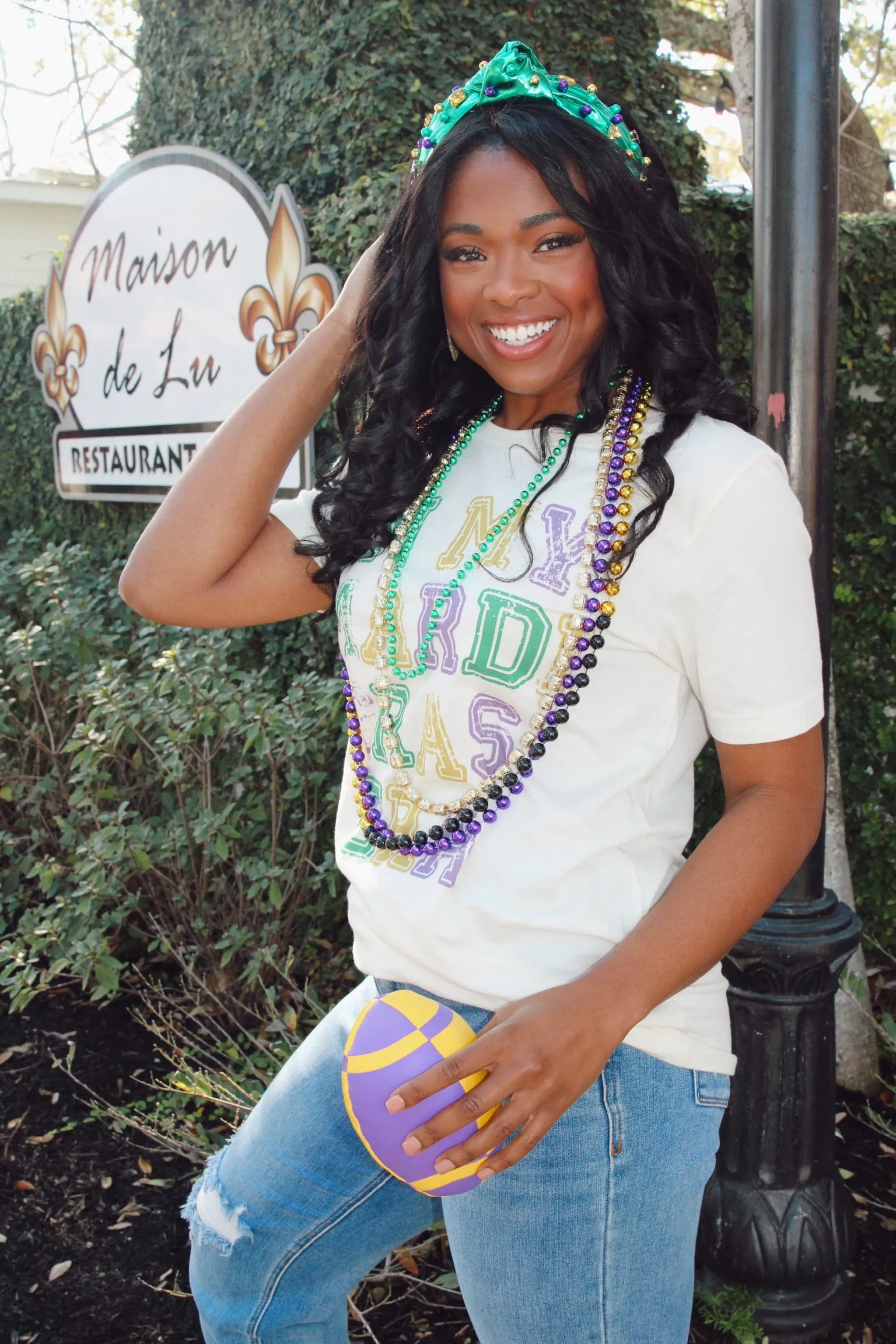 In My Mardi Gras Era Graphic Tee sold by Bella Rose boutique product image thumbnail 4