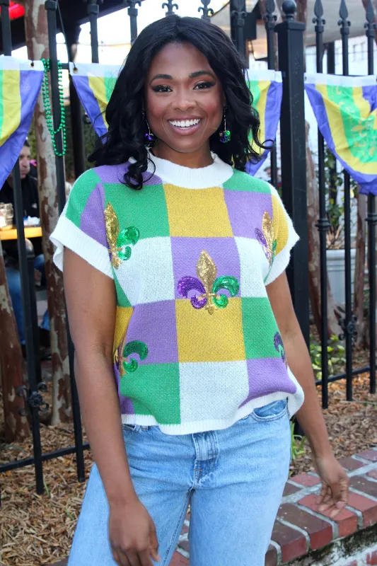 Laissez Les Bons Temps Rouler Sequin Sweater sold by Bella Rose boutique