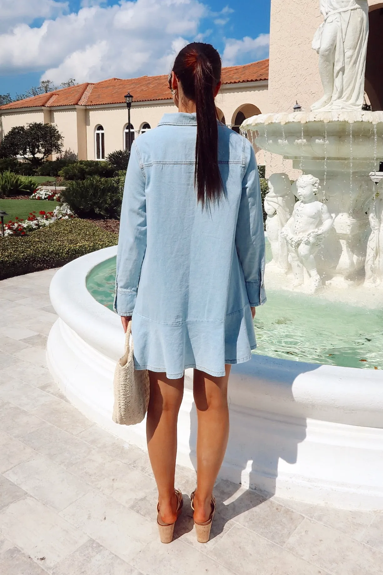 Styled To Steal Hearts Denim Mini Dress sold by Bella Rose boutique product image thumbnail 3