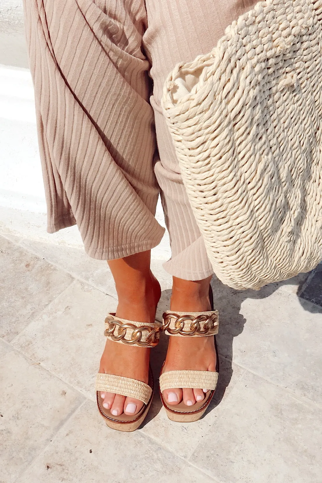 On Vacay Raffia Wedge sold by Bella Rose boutique product image thumbnail 3