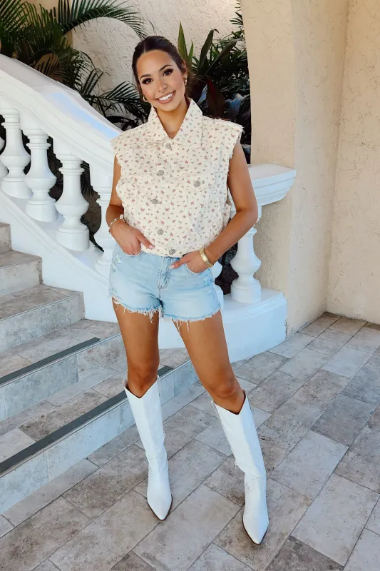Ain't Looking For Love Denim Vest sold by Bella Rose boutique