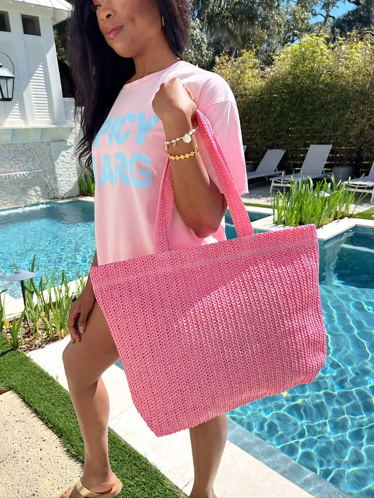 Girls Trip Straw Tote Bag sold by Bella Rose boutique product image thumbnail 4