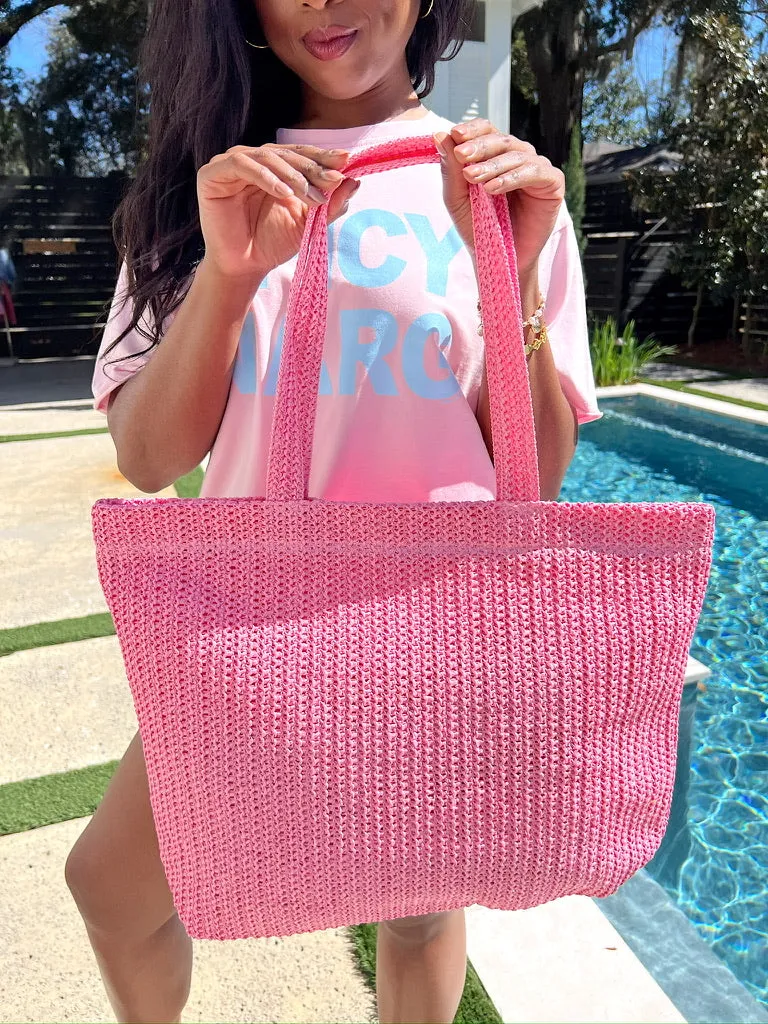 Girls Trip Straw Tote Bag sold by Bella Rose boutique product image thumbnail 3