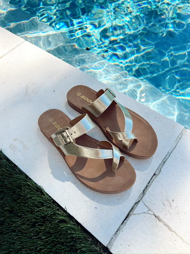 Summer Spritz Metallic Sandals sold by Bella Rose boutique product image thumbnail 2