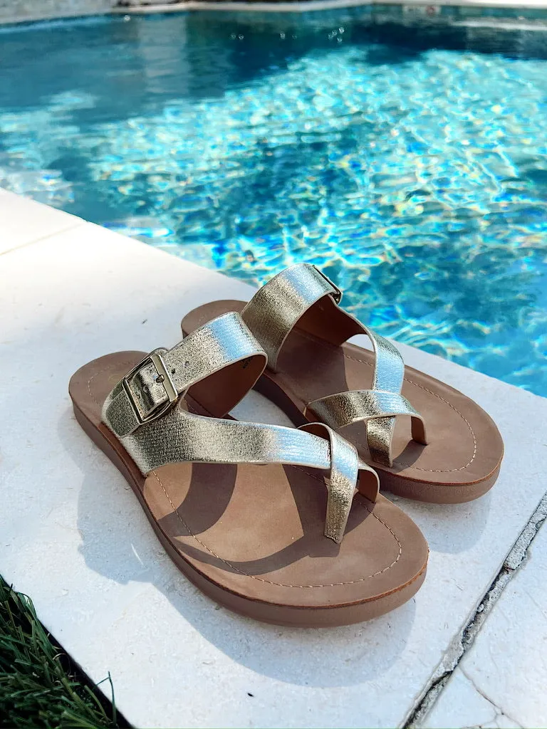 Summer Spritz Metallic Sandals sold by Bella Rose boutique product image thumbnail 3