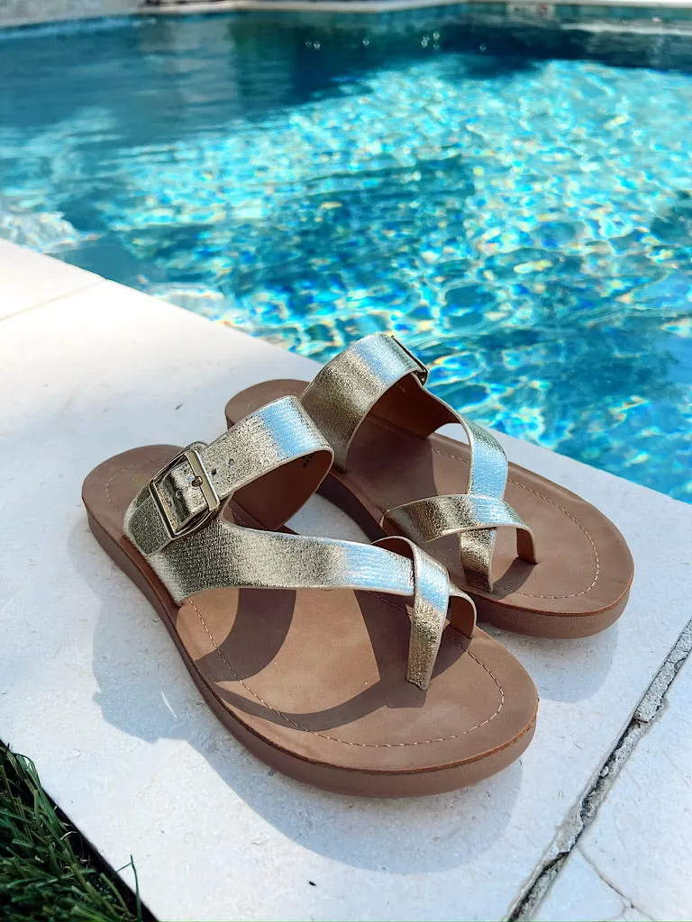 Summer Spritz Metallic Sandals sold by Bella Rose boutique product image thumbnail 5