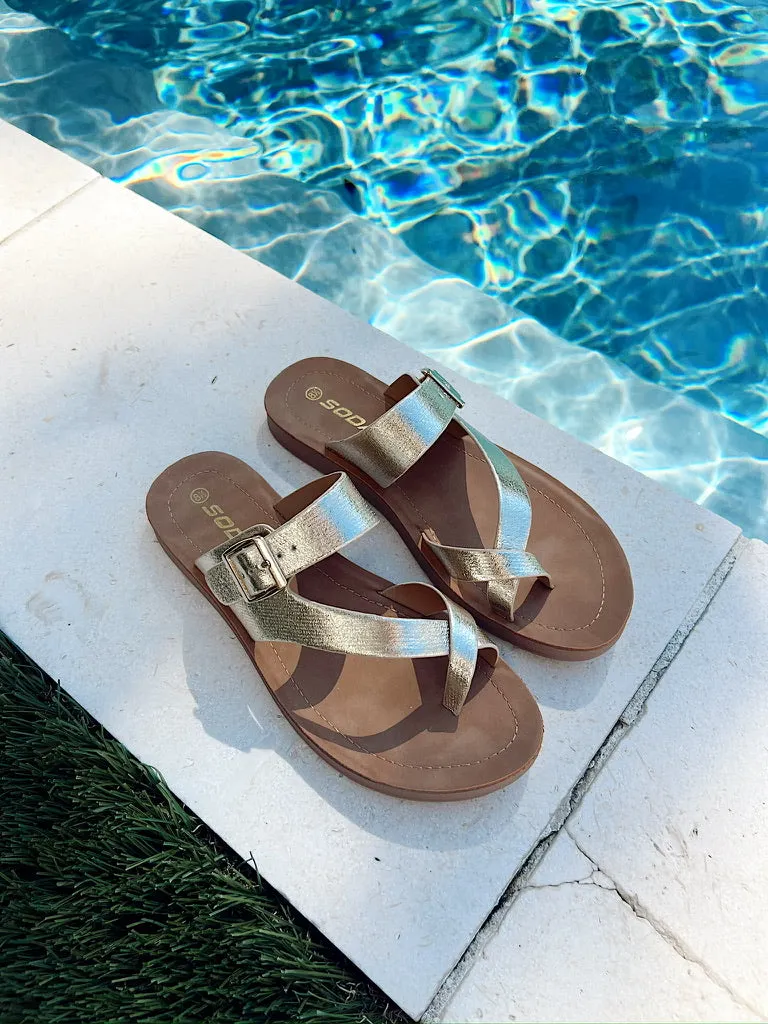 Summer Spritz Metallic Sandals sold by Bella Rose boutique product image thumbnail 4