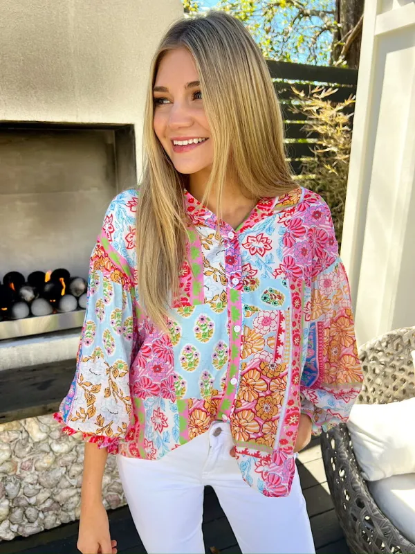 Proven Perfection Button Down Blouse sold by Bella Rose boutique