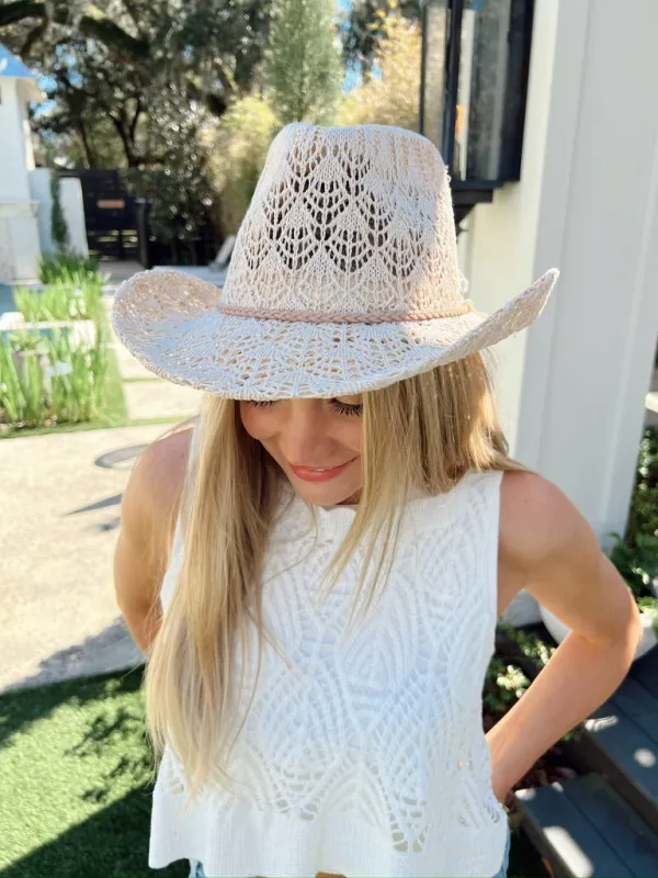 C.C My Personal Paradise Straw Cowboy Hat sold by Bella Rose boutique