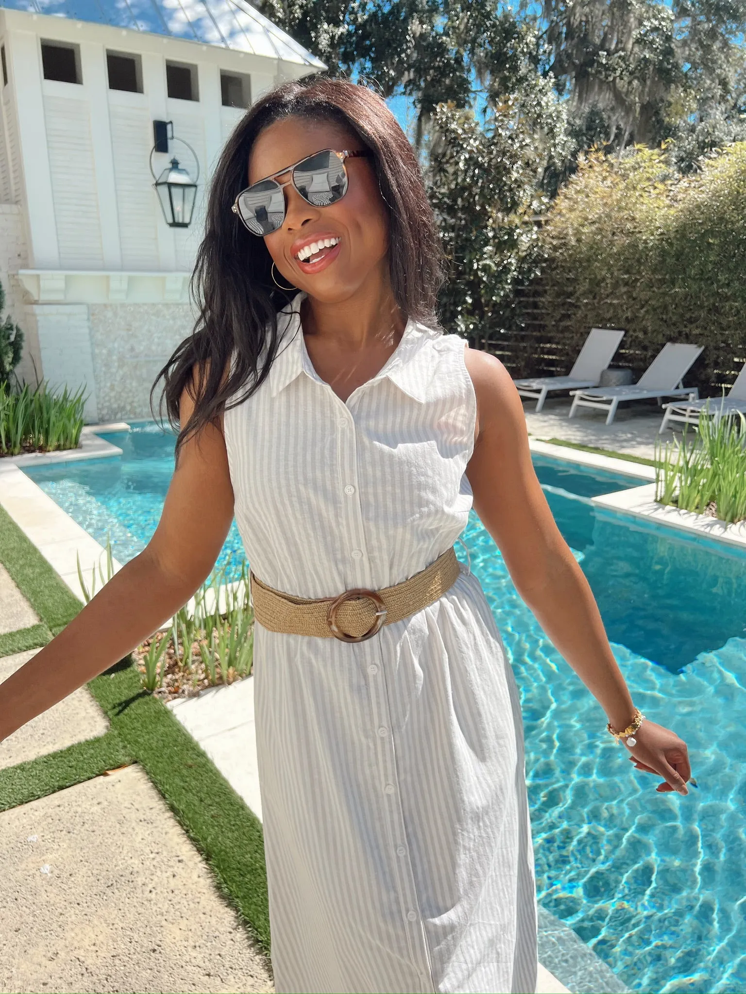 Easily Gorgeous Striped Midi Dress sold by Bella Rose boutique product image thumbnail 2