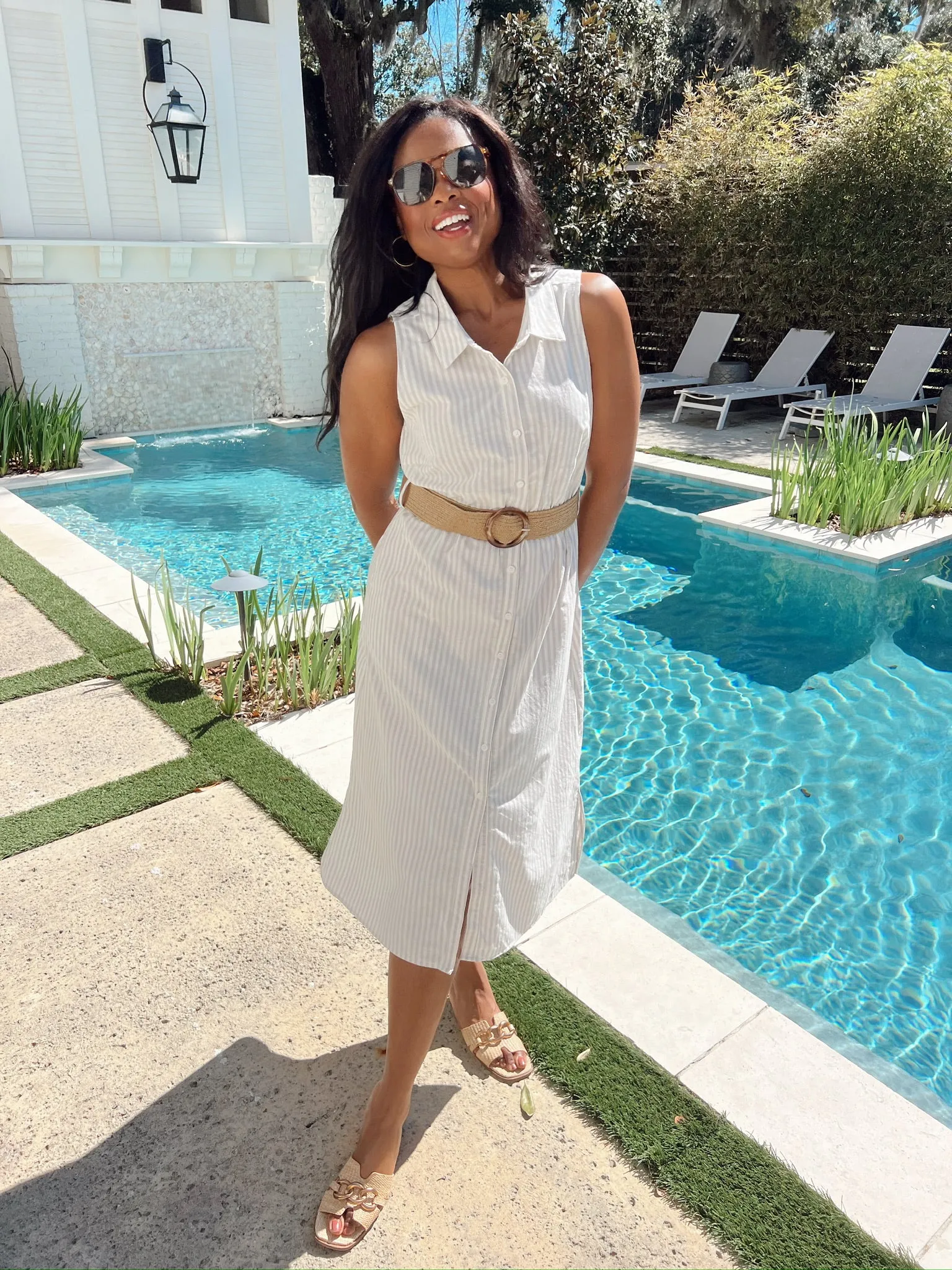 Easily Gorgeous Striped Midi Dress sold by Bella Rose boutique product image thumbnail 5