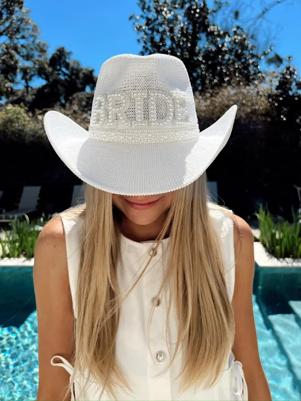 C.C Bride Cowboy Hat sold by Bella Rose boutique