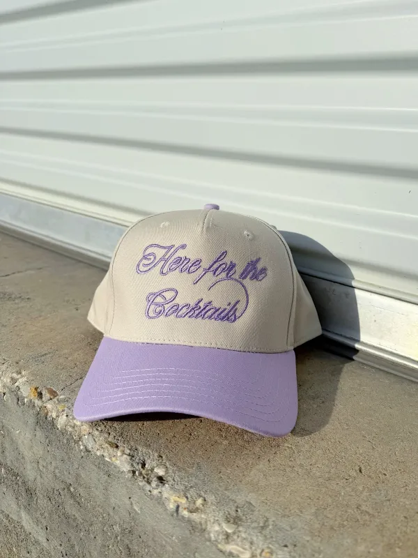 Here For The Cocktails Trucker Hat sold by Bella Rose boutique