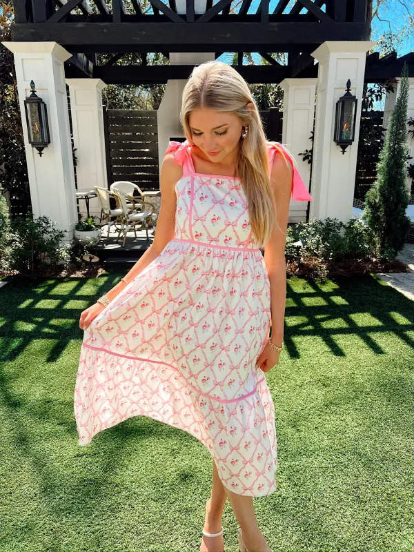Romance That Wows Midi Dress sold by Bella Rose boutique