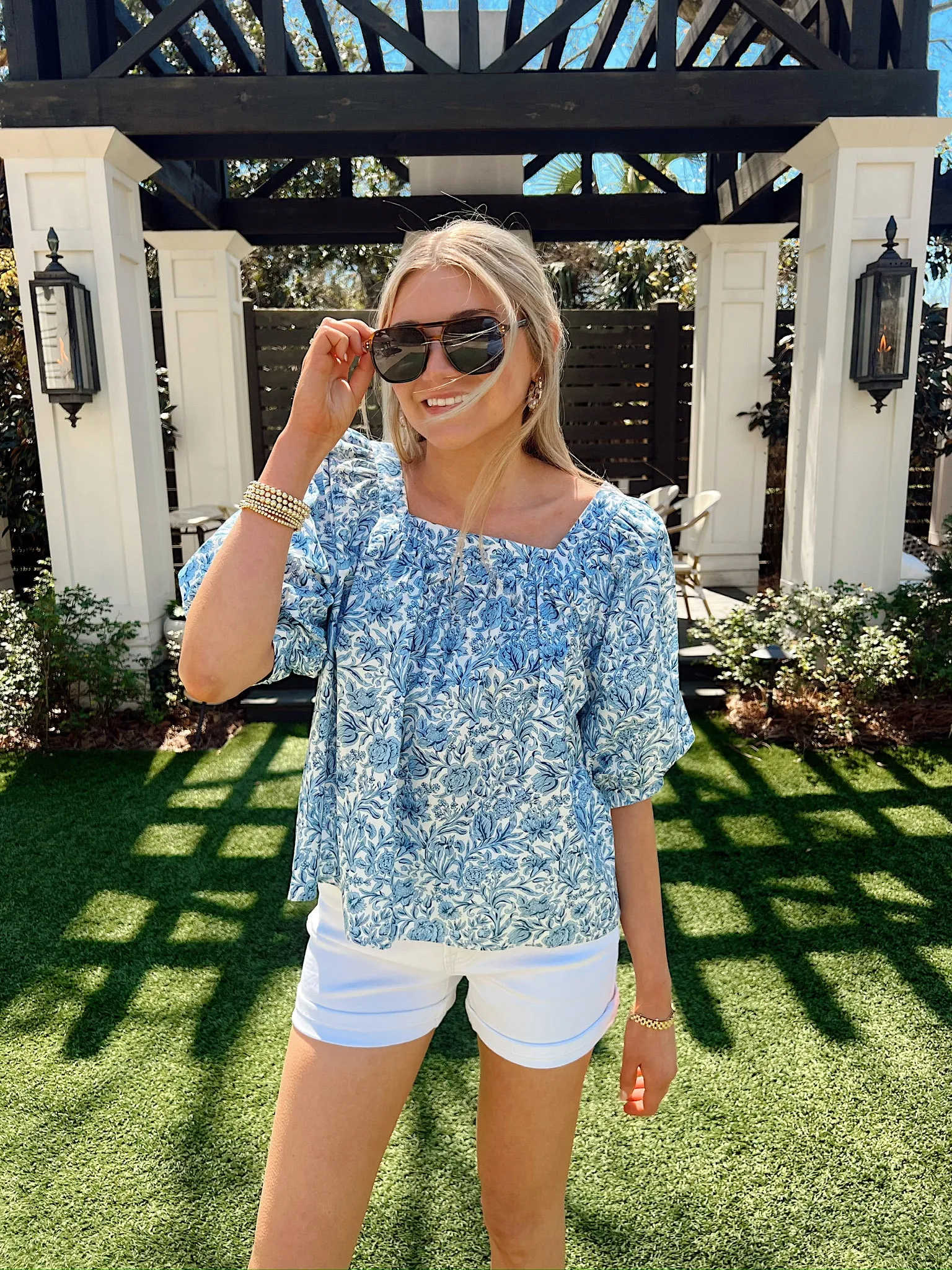 Feeling Girly Floral Print Top sold by Bella Rose boutique product image thumbnail 5