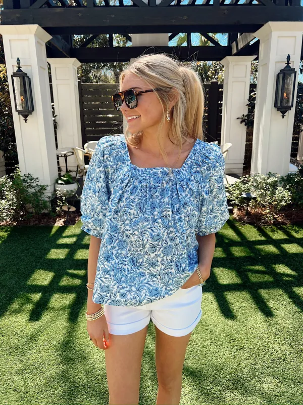Feeling Girly Floral Print Top sold by Bella Rose boutique