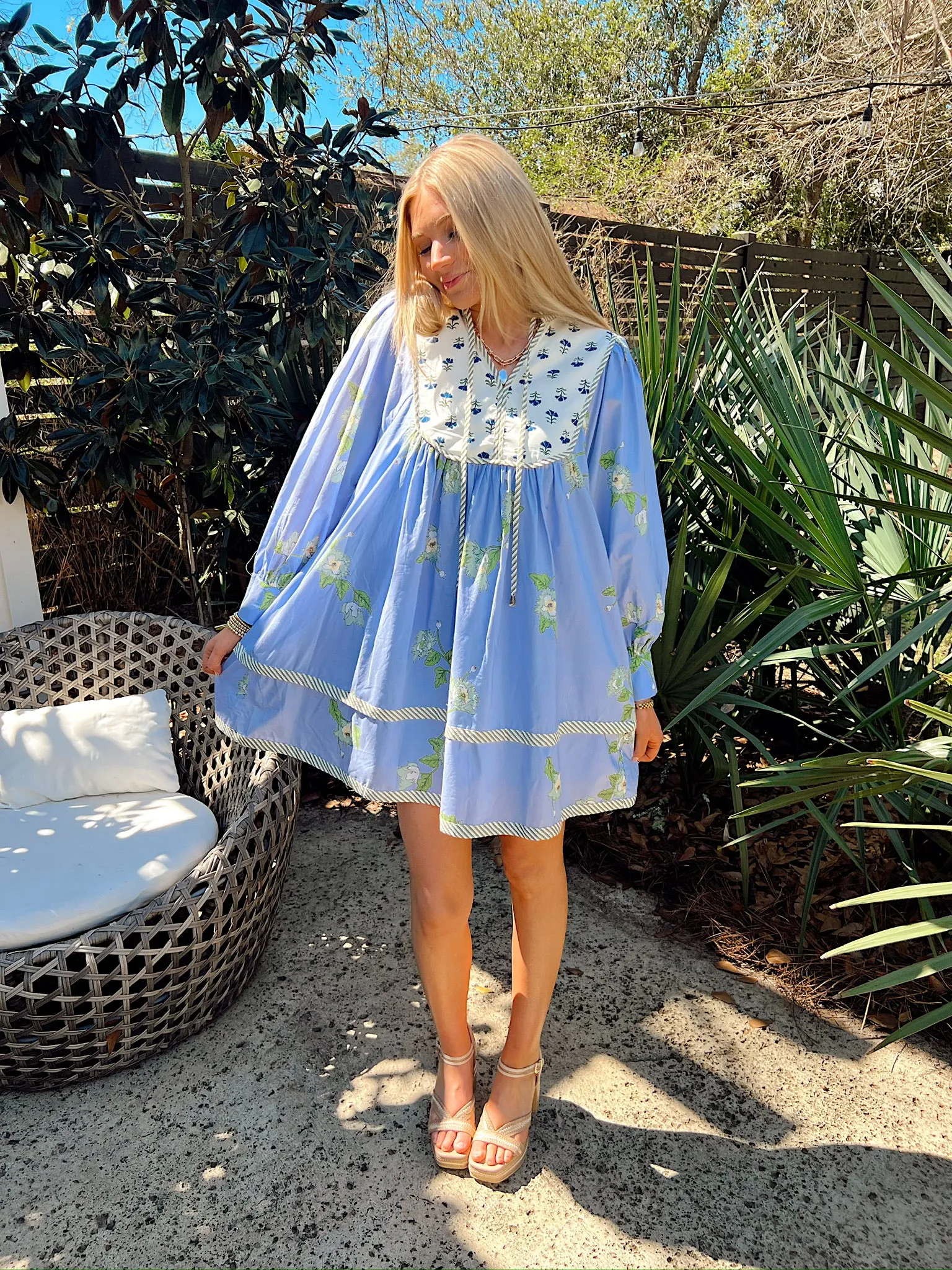 Undoubtedly Sweet Floral Mini Dress sold by Bella Rose boutique product image thumbnail 5