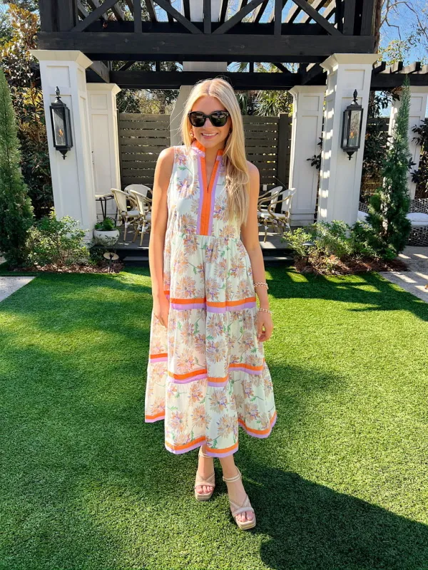 Distinctly Sweet  Floral Midi Dress sold by Bella Rose boutique