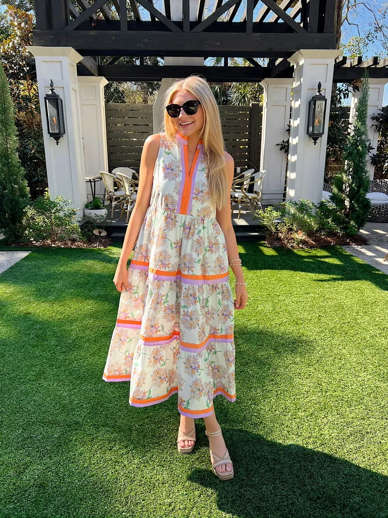 Distinctly Sweet Floral Midi Dress sold by Bella Rose boutique product image thumbnail 3