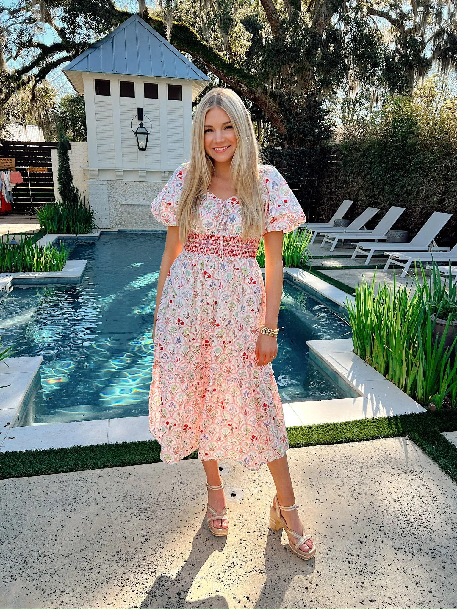 Love And Blooms Midi Dress sold by Bella Rose boutique product image thumbnail 3