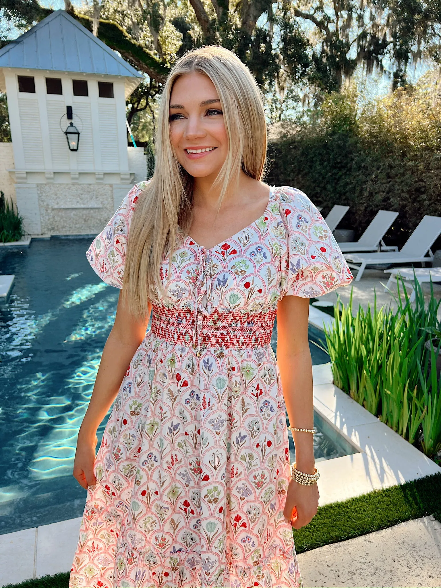 Love And Blooms Midi Dress sold by Bella Rose boutique product image thumbnail 5