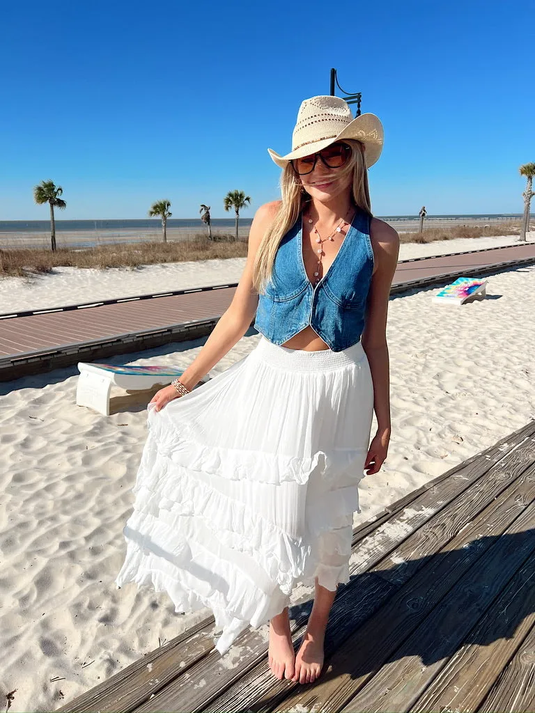 Running Wild Denim Vest sold by Bella Rose boutique product image thumbnail 2