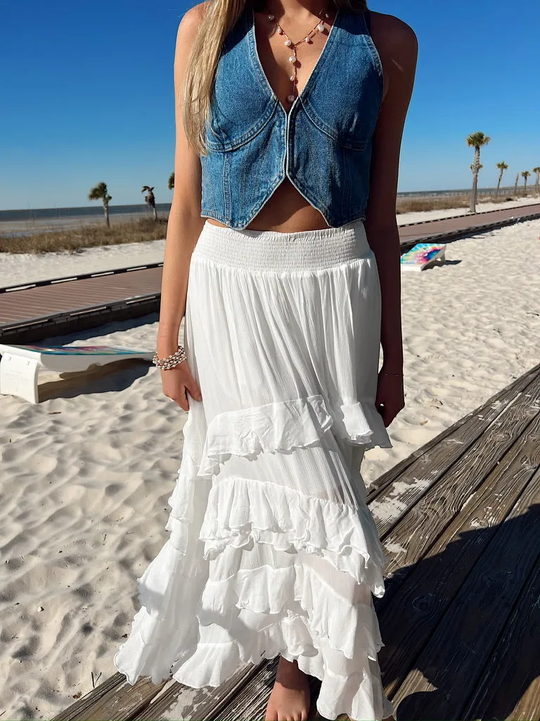 Running Wild Denim Vest sold by Bella Rose boutique product image thumbnail 3