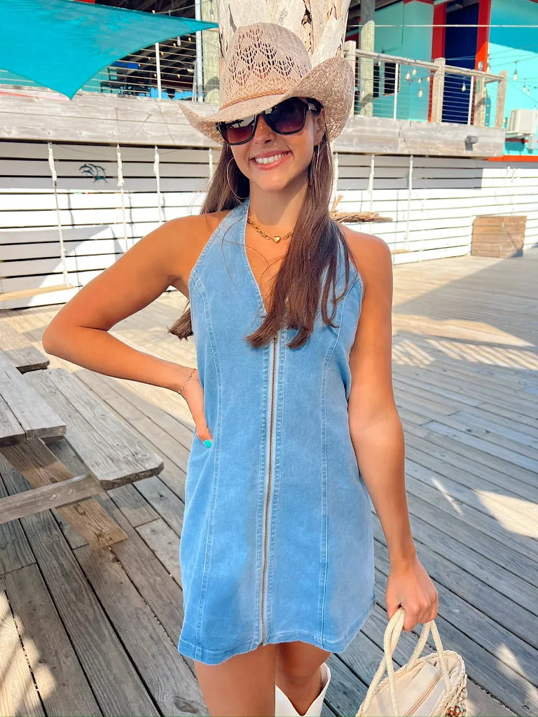 Absolute Edge Halter Neck Mini Dress sold by Bella Rose boutique