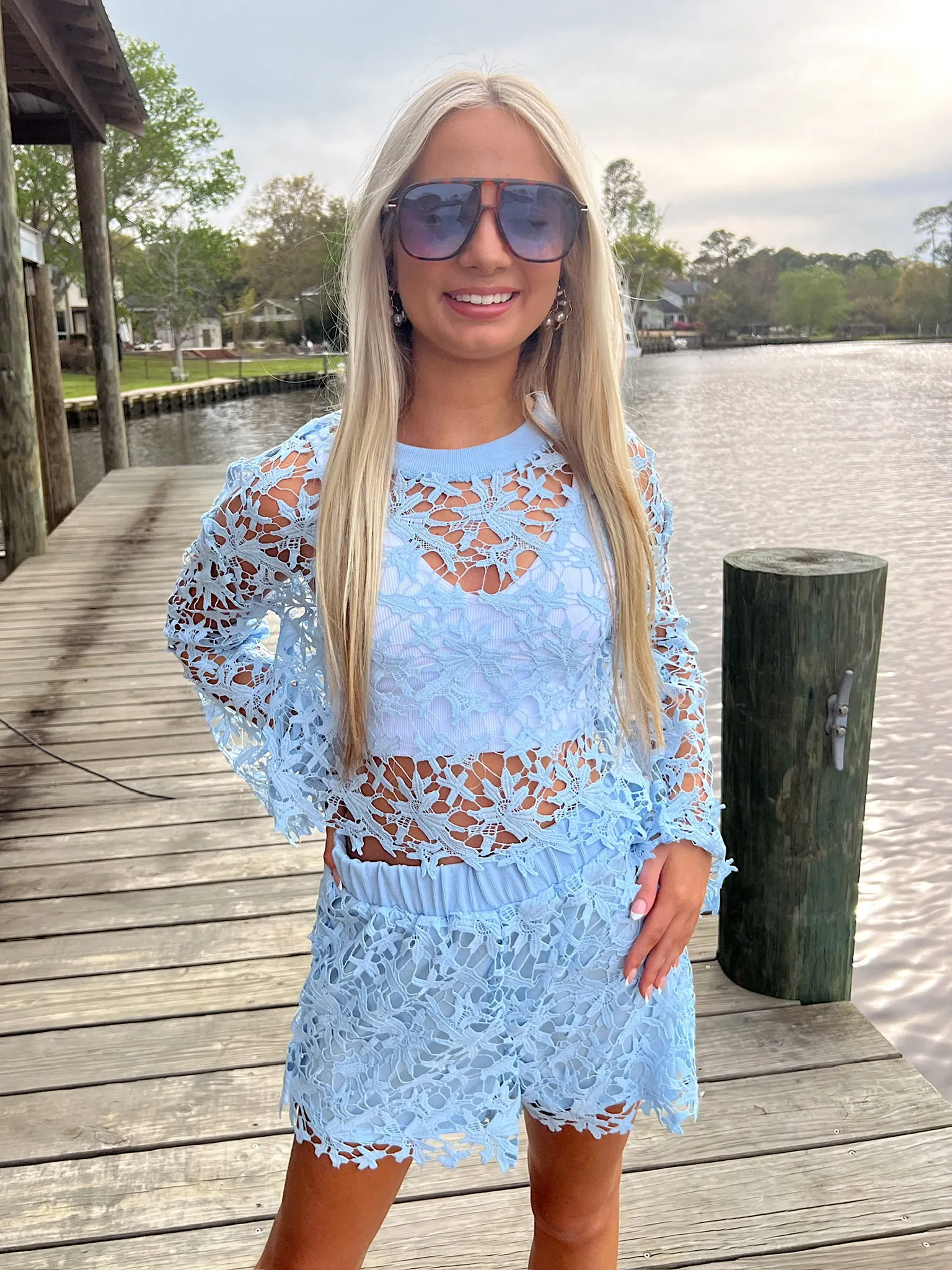 My Sweet Side Crochet Two-Piece Set sold by Bella Rose boutique product image thumbnail 4