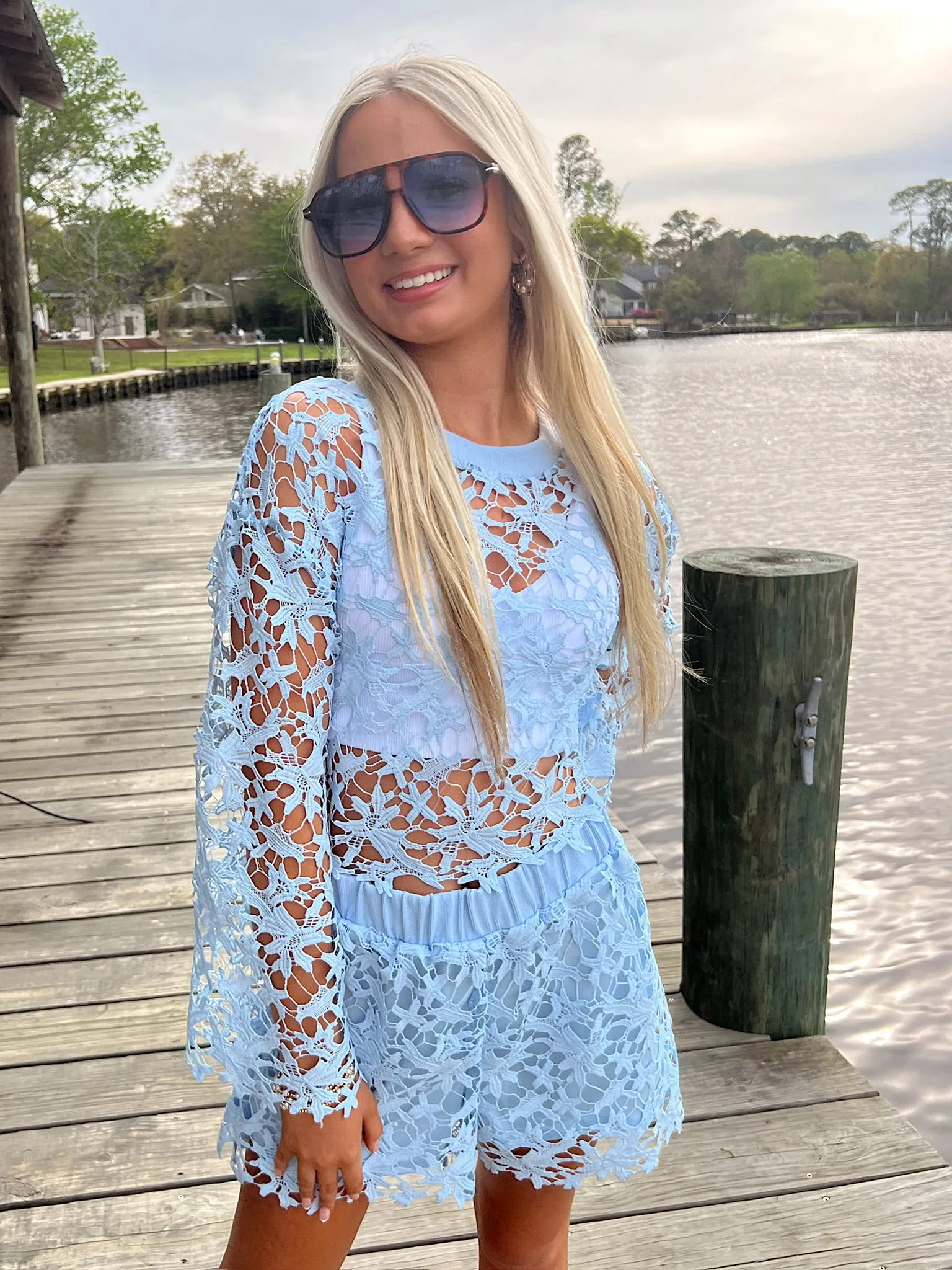 My Sweet Side Crochet Two-Piece Set sold by Bella Rose boutique product image thumbnail 3