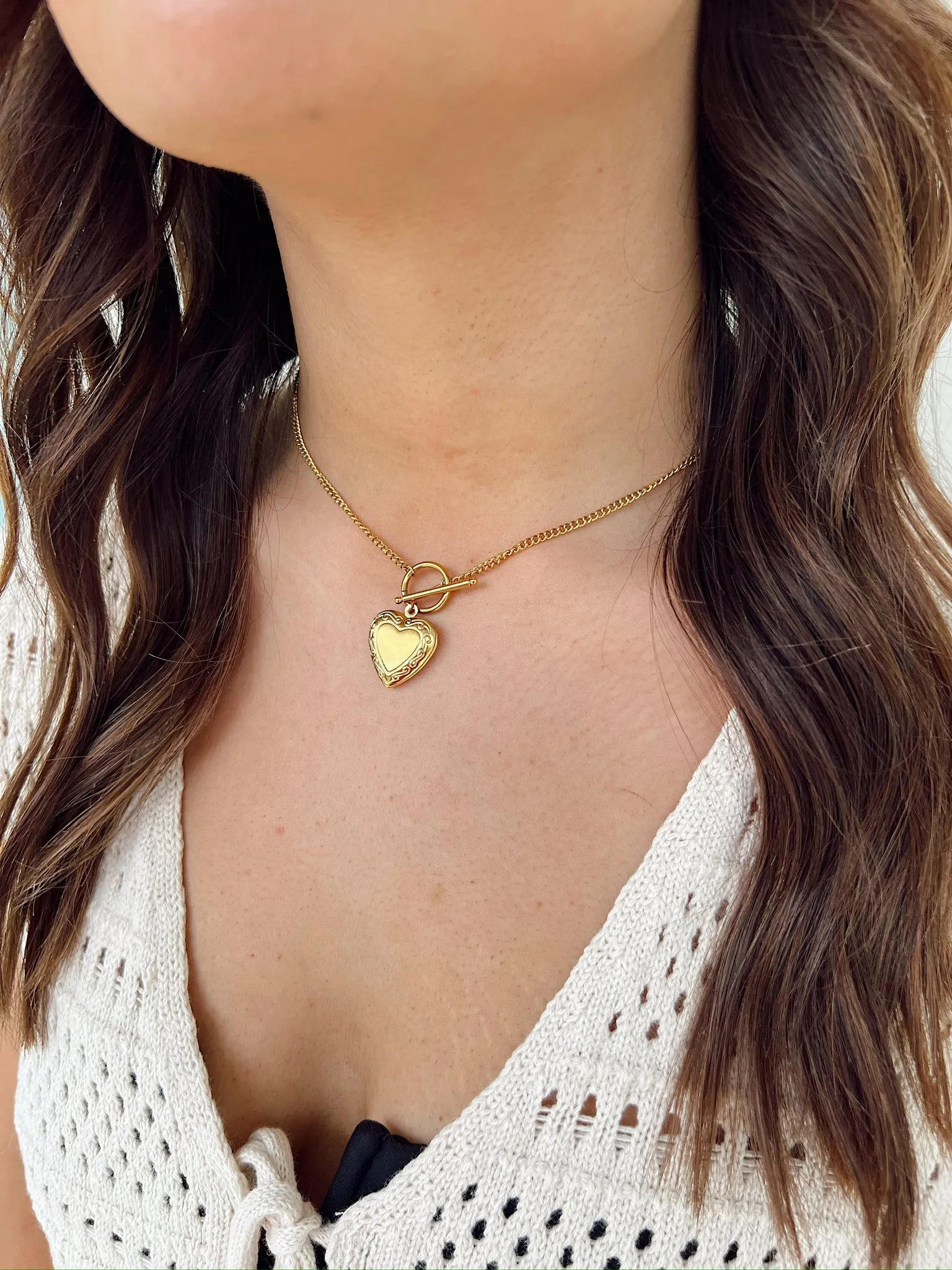 Where The Heart Belongs Locket Necklace sold by Bella Rose boutique product image thumbnail 2