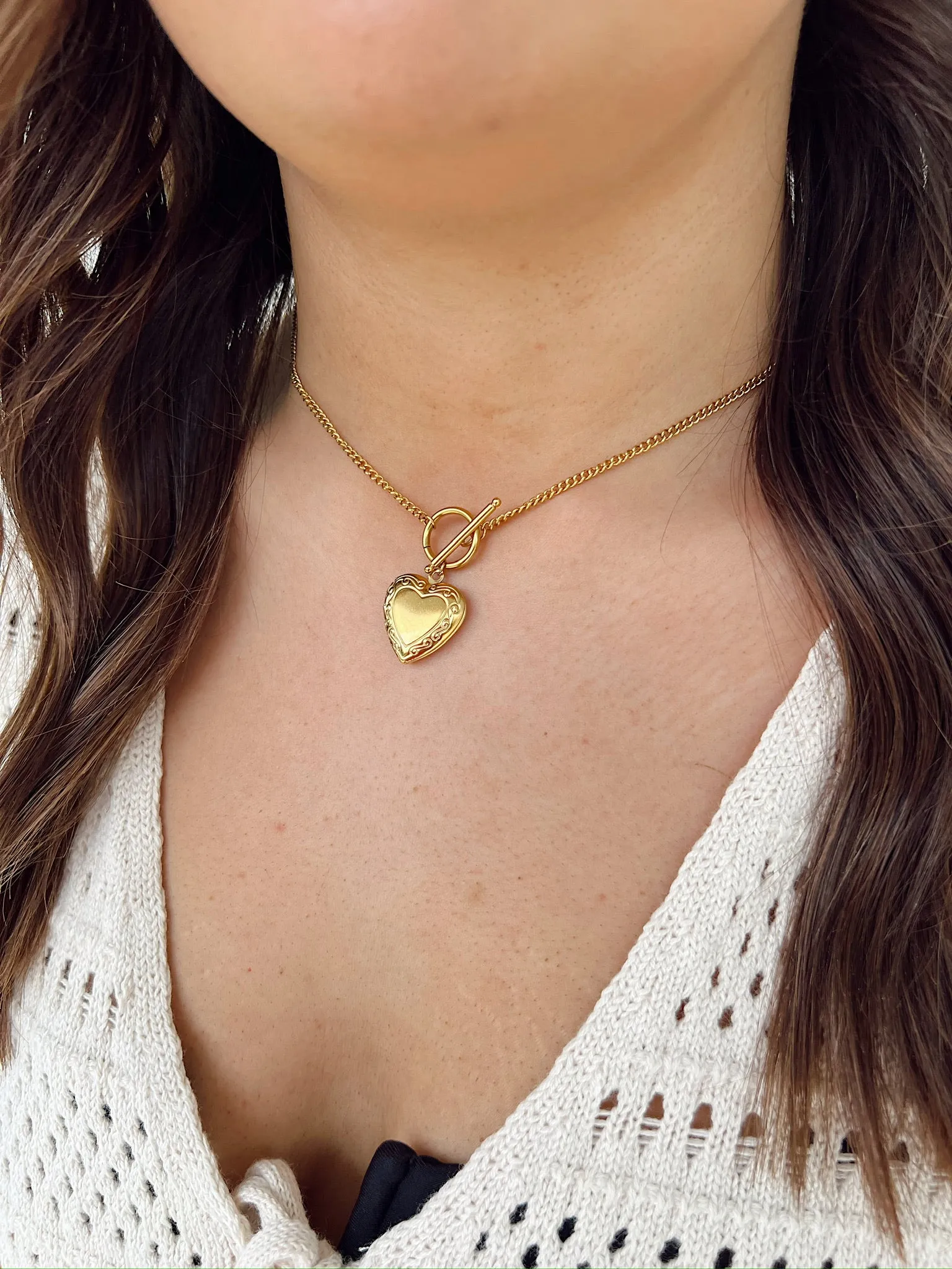 Where The Heart Belongs Locket Necklace sold by Bella Rose boutique product image thumbnail 3