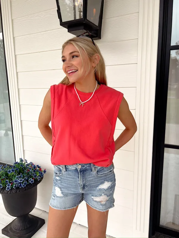 Cool Calm & Collected Sleeveless Top sold by Bella Rose boutique