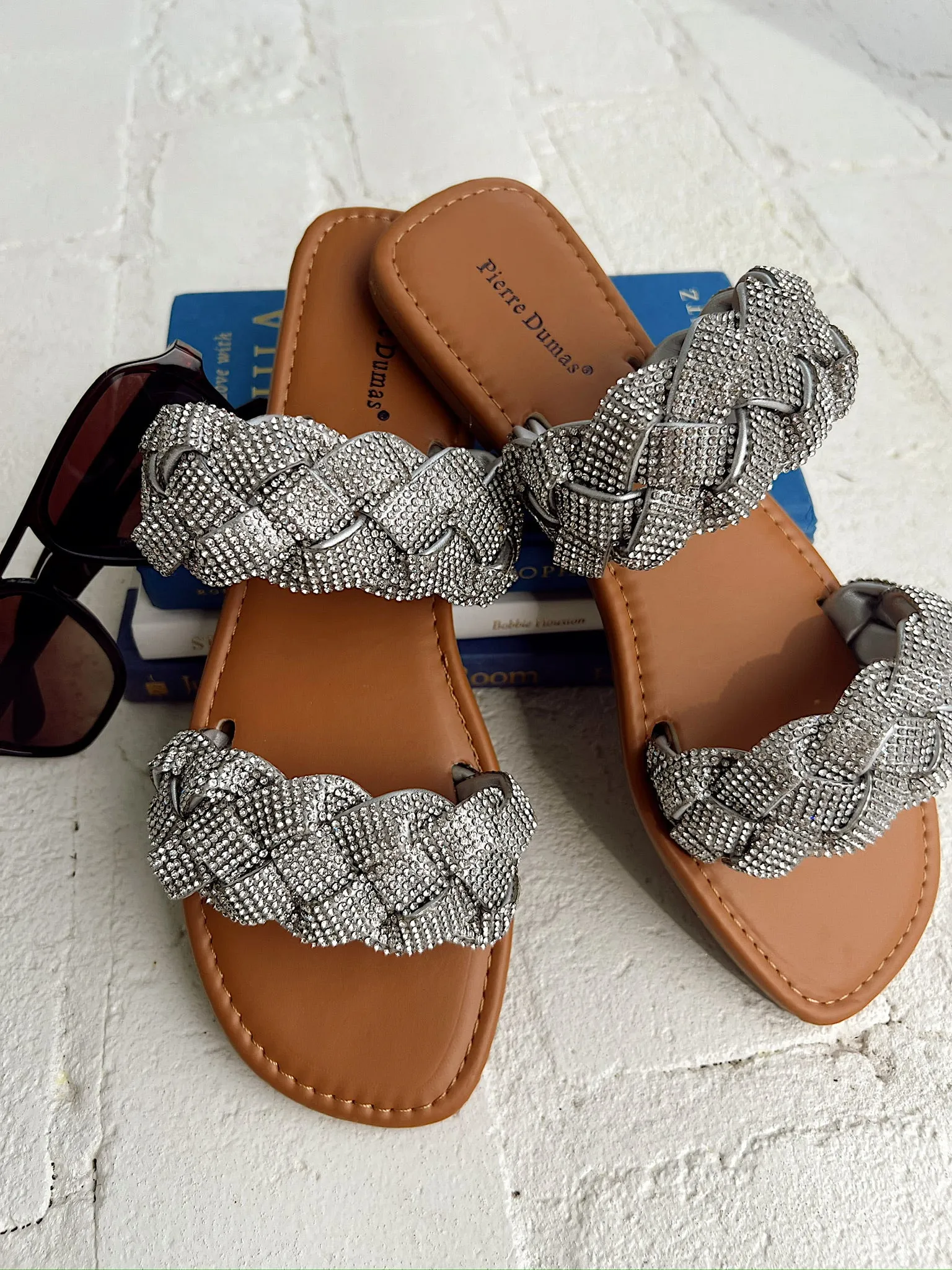 Puttin' On The Ritz Rhinestone Sandal sold by Bella Rose boutique