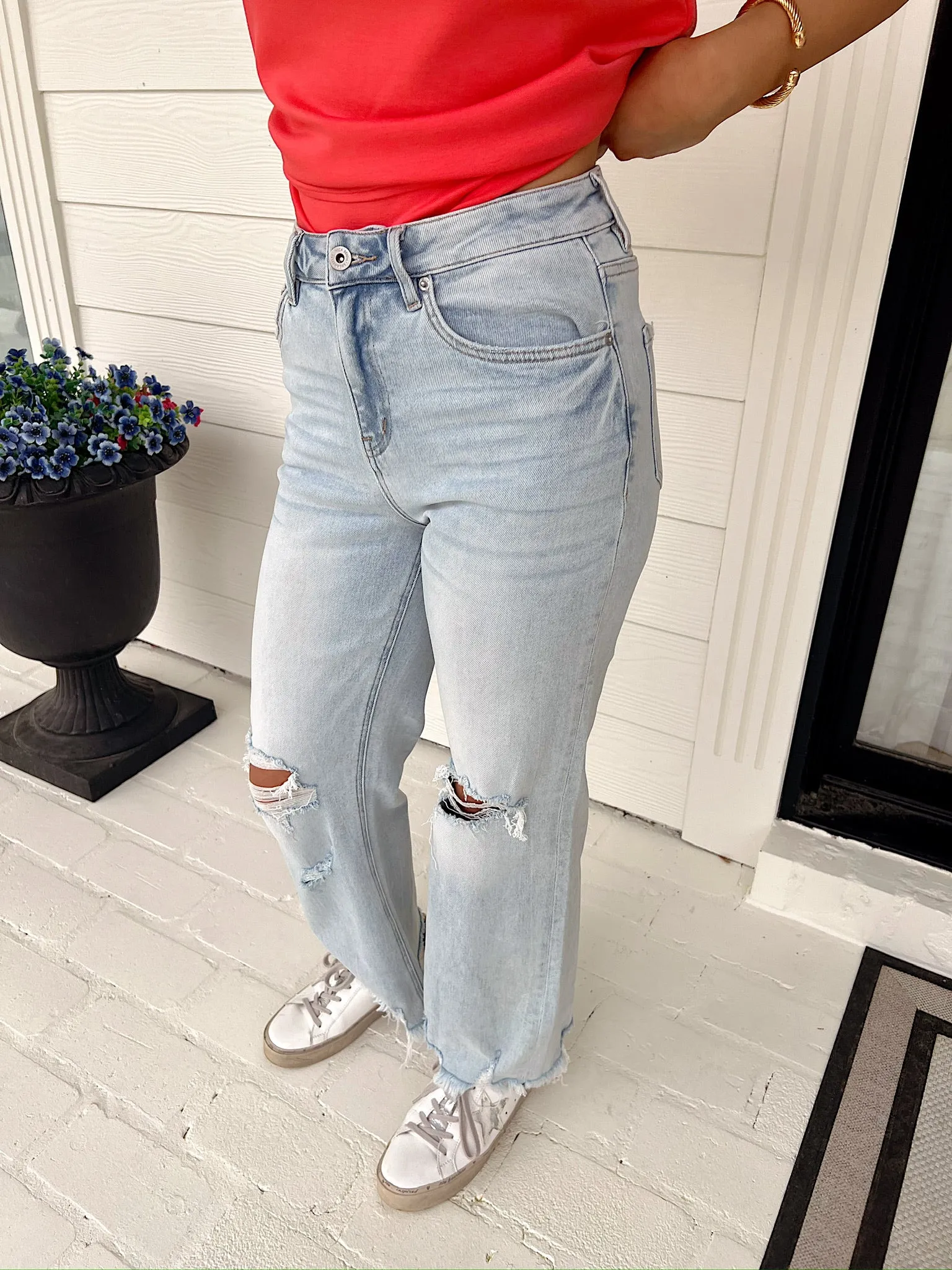 Rule The World Super High Rise Jeans sold by Bella Rose boutique product image thumbnail 4