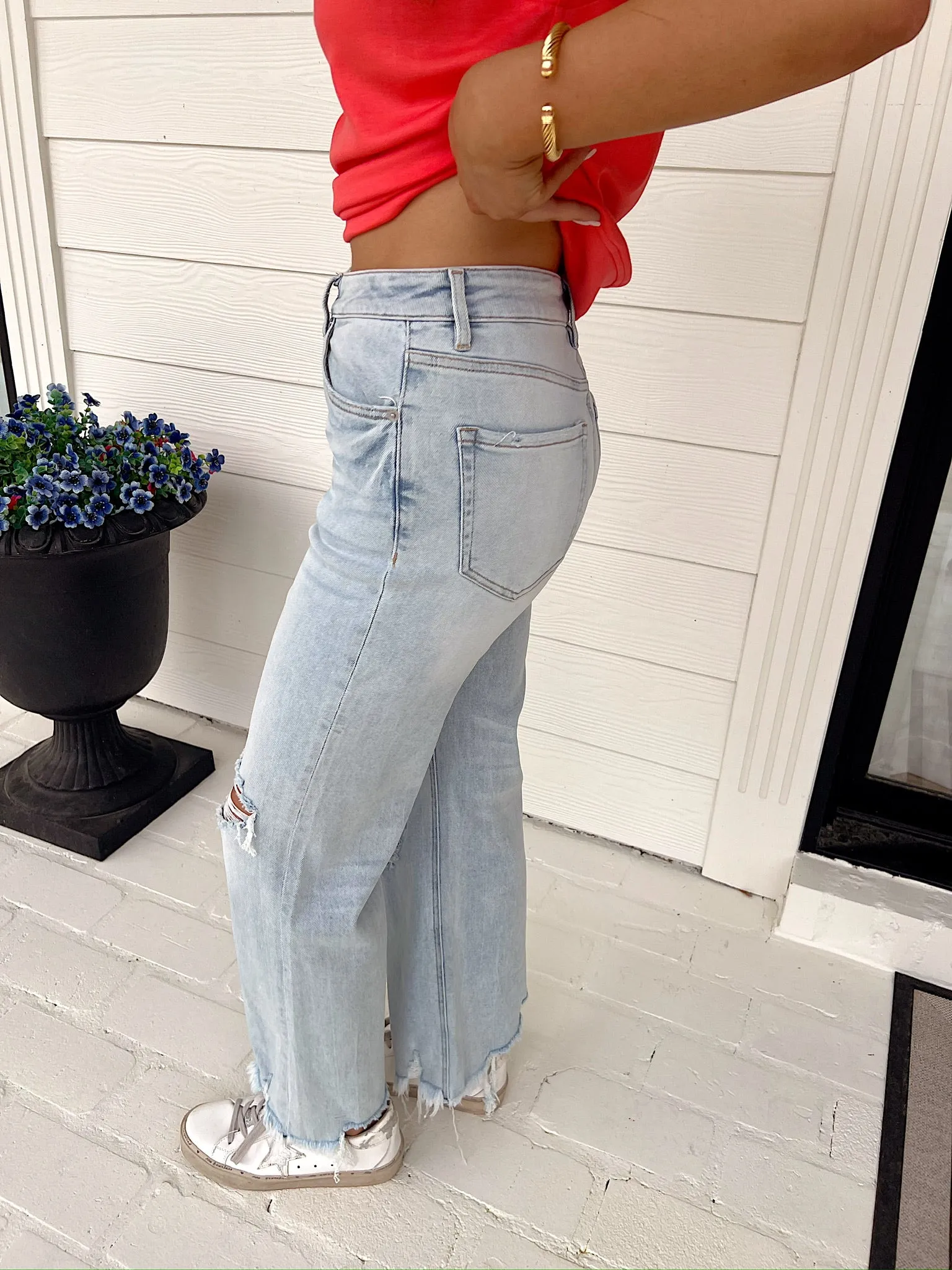 Rule The World Super High Rise Jeans sold by Bella Rose boutique product image thumbnail 5