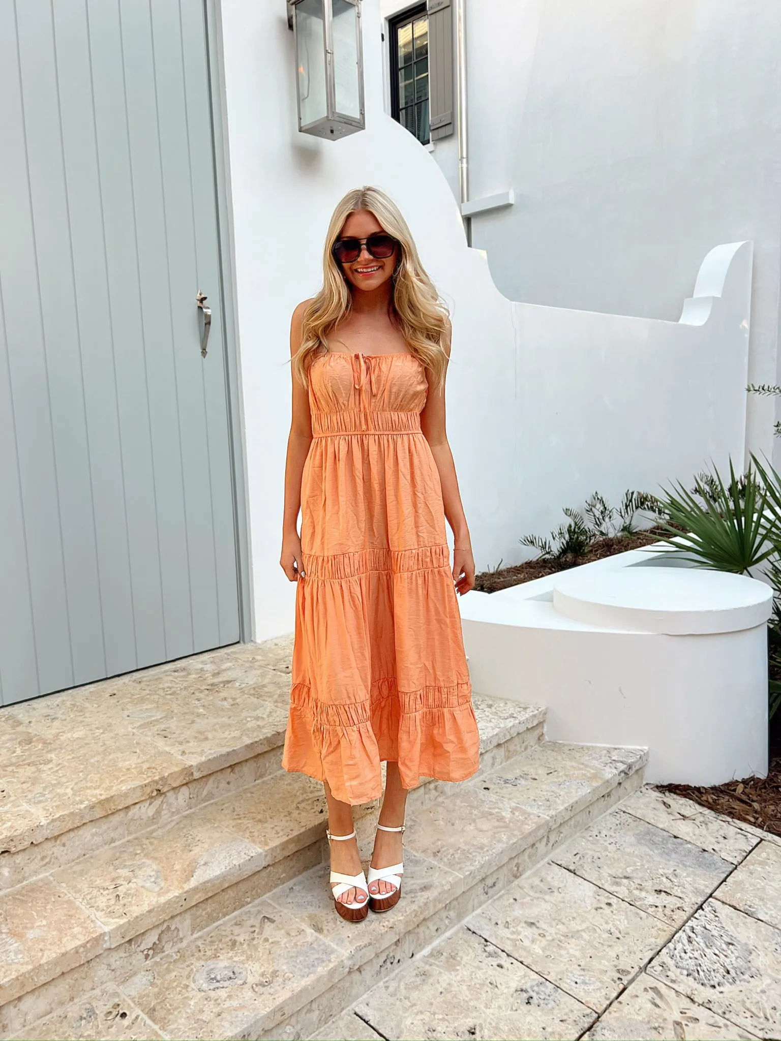 Soft Breezes Midi Dress sold by Bella Rose boutique