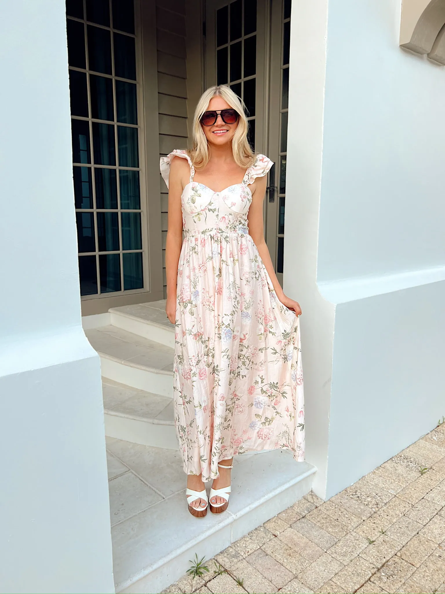 A Beautiful Feeling Floral Maxi Dress sold by Bella Rose boutique product image thumbnail 4