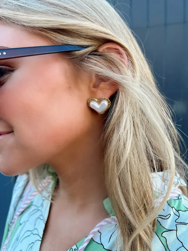 Beautiful Charm Pearl Stud Earrings sold by Bella Rose boutique