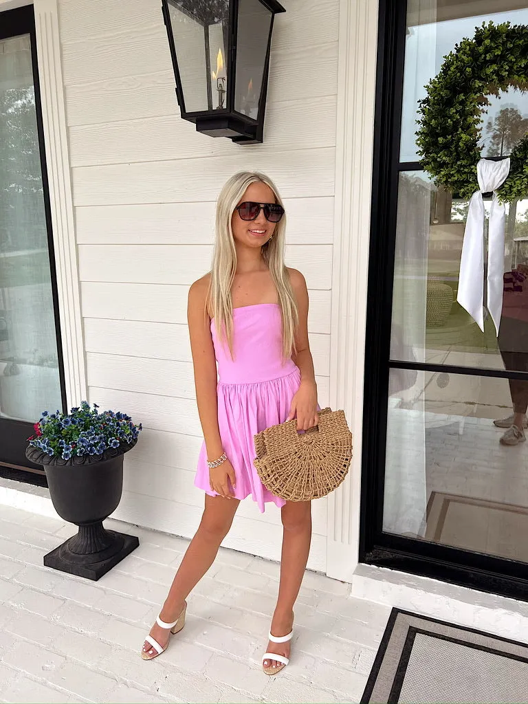 Letting It Go Strapless Mini Dress sold by Bella Rose boutique