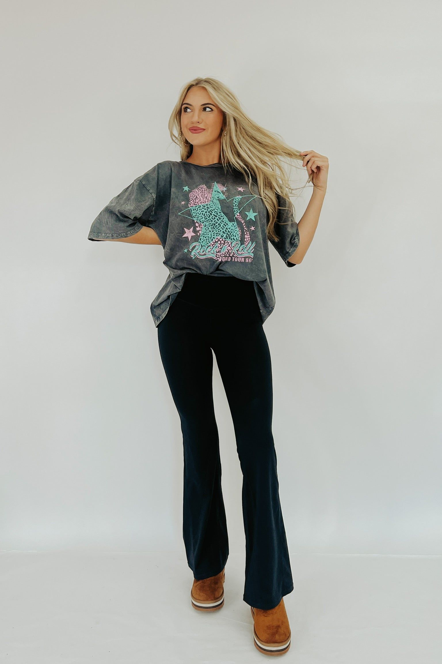 Star Leopard 80s Graphic Tee sold by Bella Rose boutique product image thumbnail 3