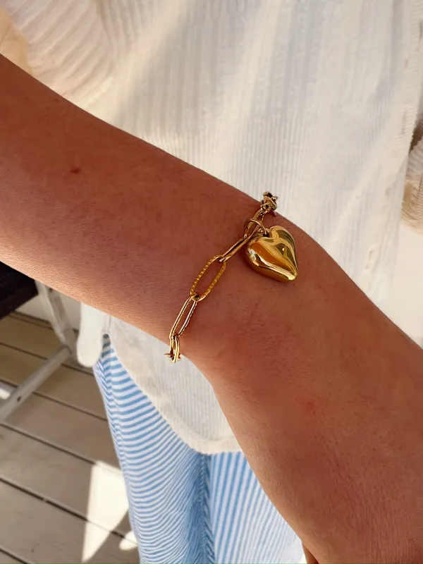 Battle For Love Heart Bracelet sold by Bella Rose boutique