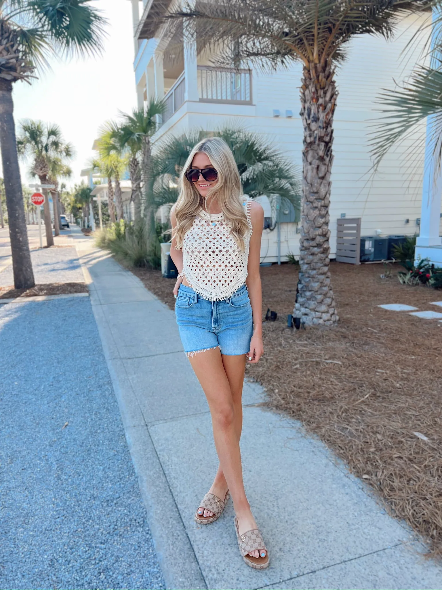 Simply Content Denim Shorts sold by Bella Rose boutique product image thumbnail 3