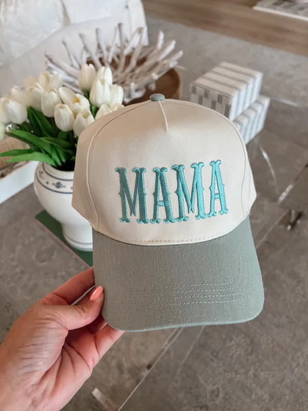"MAMA" Embroidered Trucker Hat sold by Bella Rose boutique
